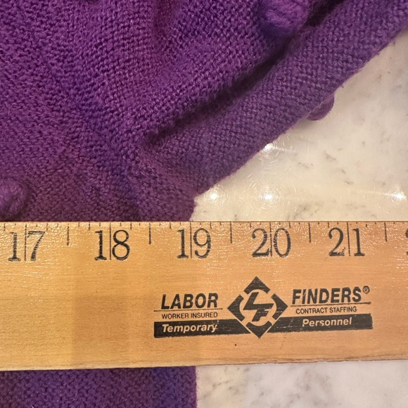 Lilly Pulitzer Kippa Sweater Pullover Purple Pom Bobble Long Sleeve Sz L REPAIR - Picture 7 of 9